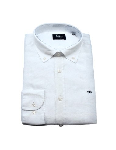 CAMISA LINO CUELLO BOTON