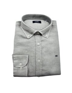 CAMISA LINO CUELLO BOTON