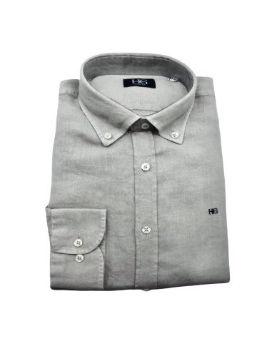 CAMISA LINO CUELLO BOTON