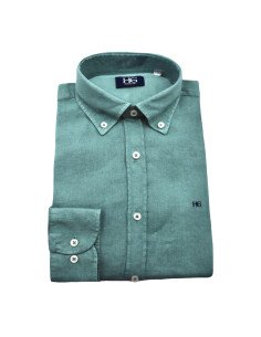 CAMISA LINO CUELLO BOTON