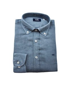 CAMISA LINO CUELLO BOTON
