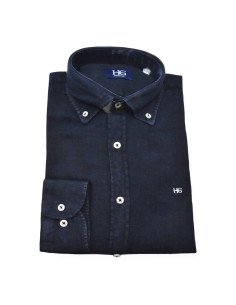 CAMISA LINO CUELLO BOTON