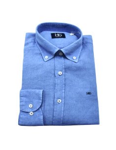 CAMISA LINO CUELLO BOTON