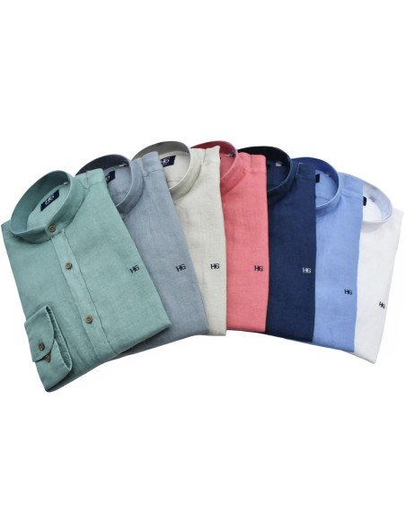 CAMISA LINO CUELLO MAO